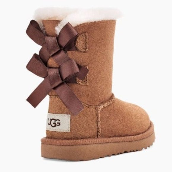 UGG Shoes New Ugg Kids Infant Toddler Bailey Bow Chestnut Sheepskin